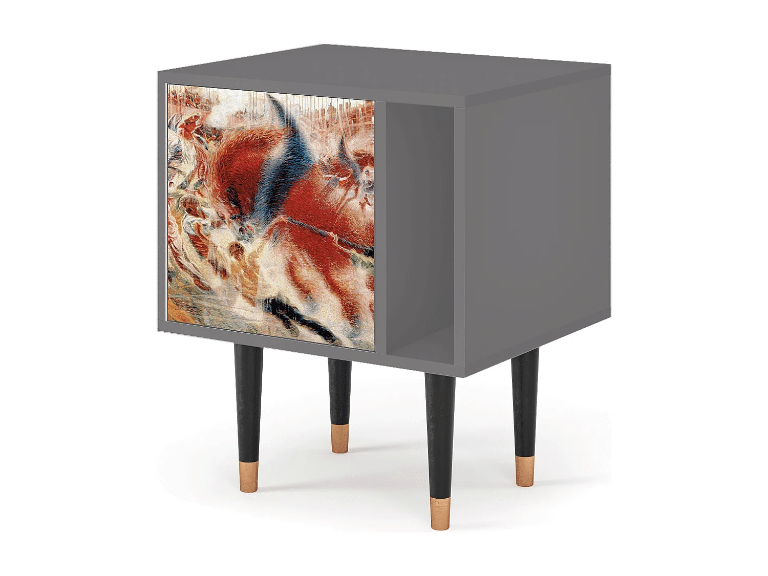 Table de nuit - 57х69х48 cm - S2 - The City Rises, Gris