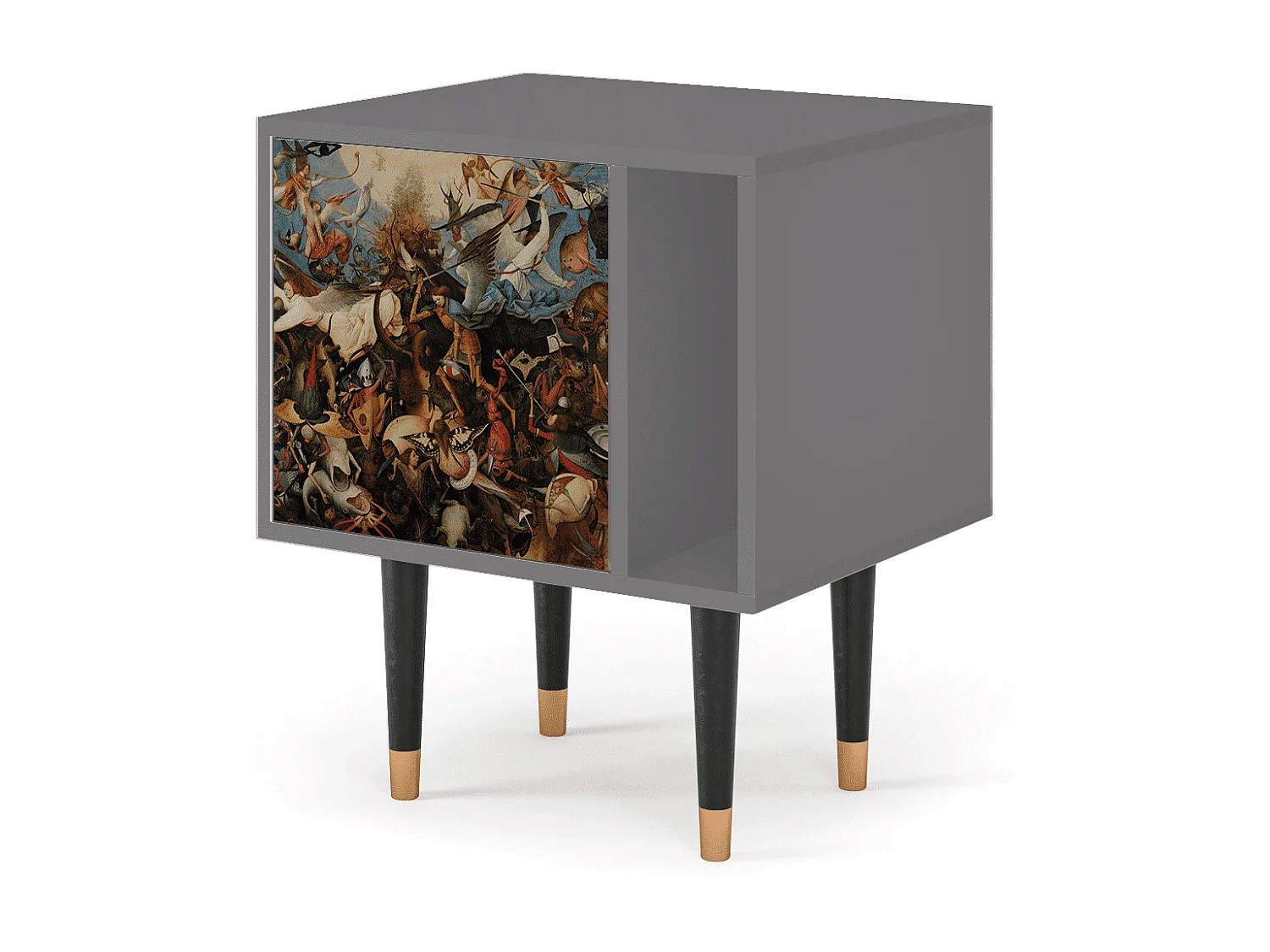 Stolik nocny - 57х69х48 cm - S2 - The Fall, Szary