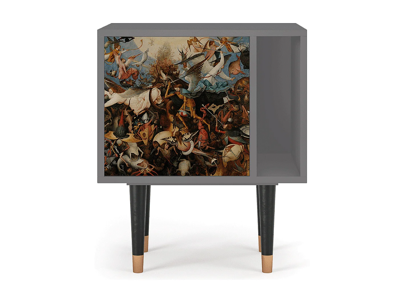 Stolik nocny - 57х69х48 cm - S2 - The Fall, Szary