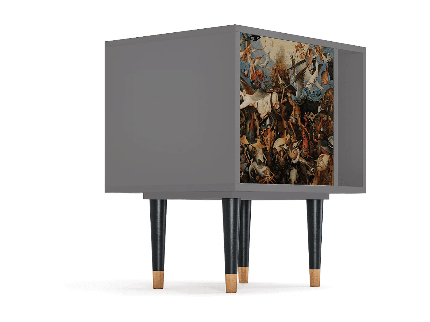 Stolik nocny - 57х69х48 cm - S2 - The Fall, Szary