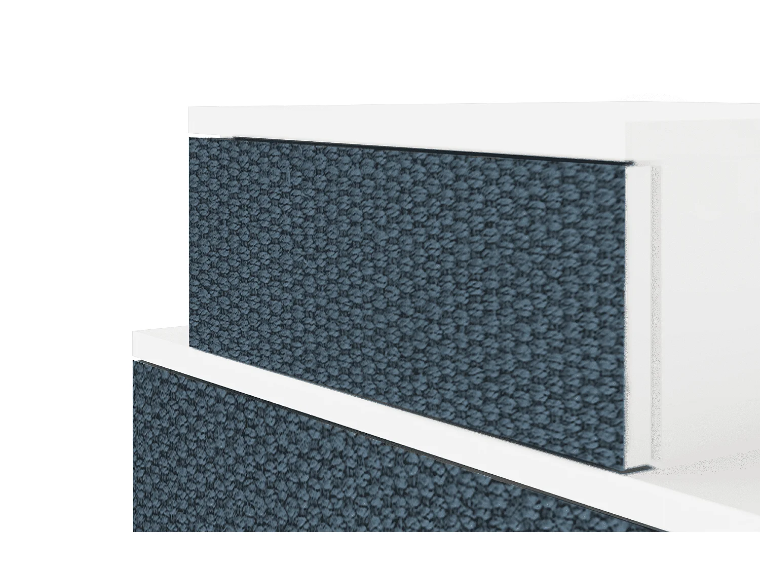 Stolik nocny - 58х58х41 cm - NS1 - Knitted Pattern, Biały