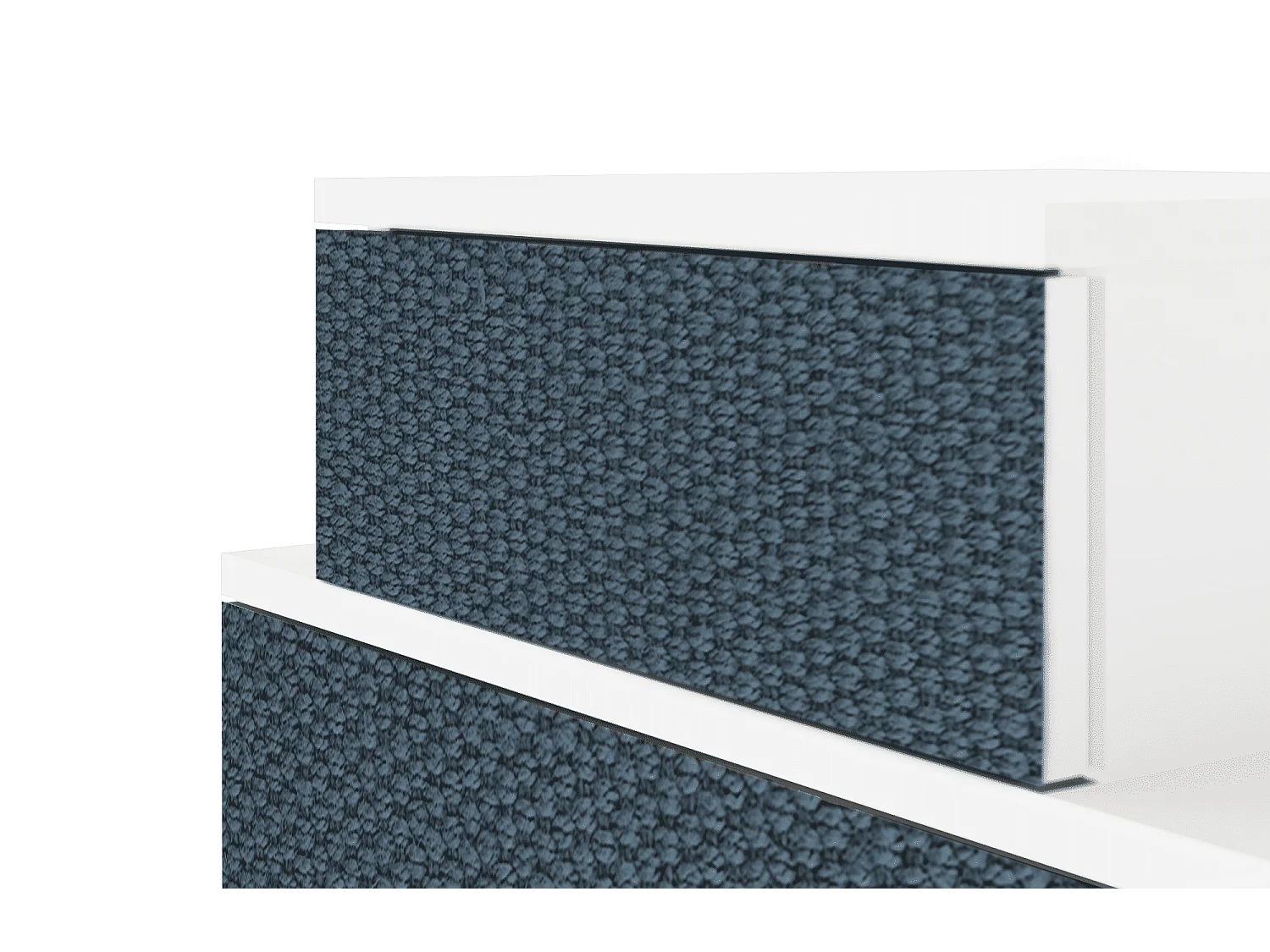 Stolik nocny - 58х58х41 cm - NS1 - Knitted Pattern, Biały