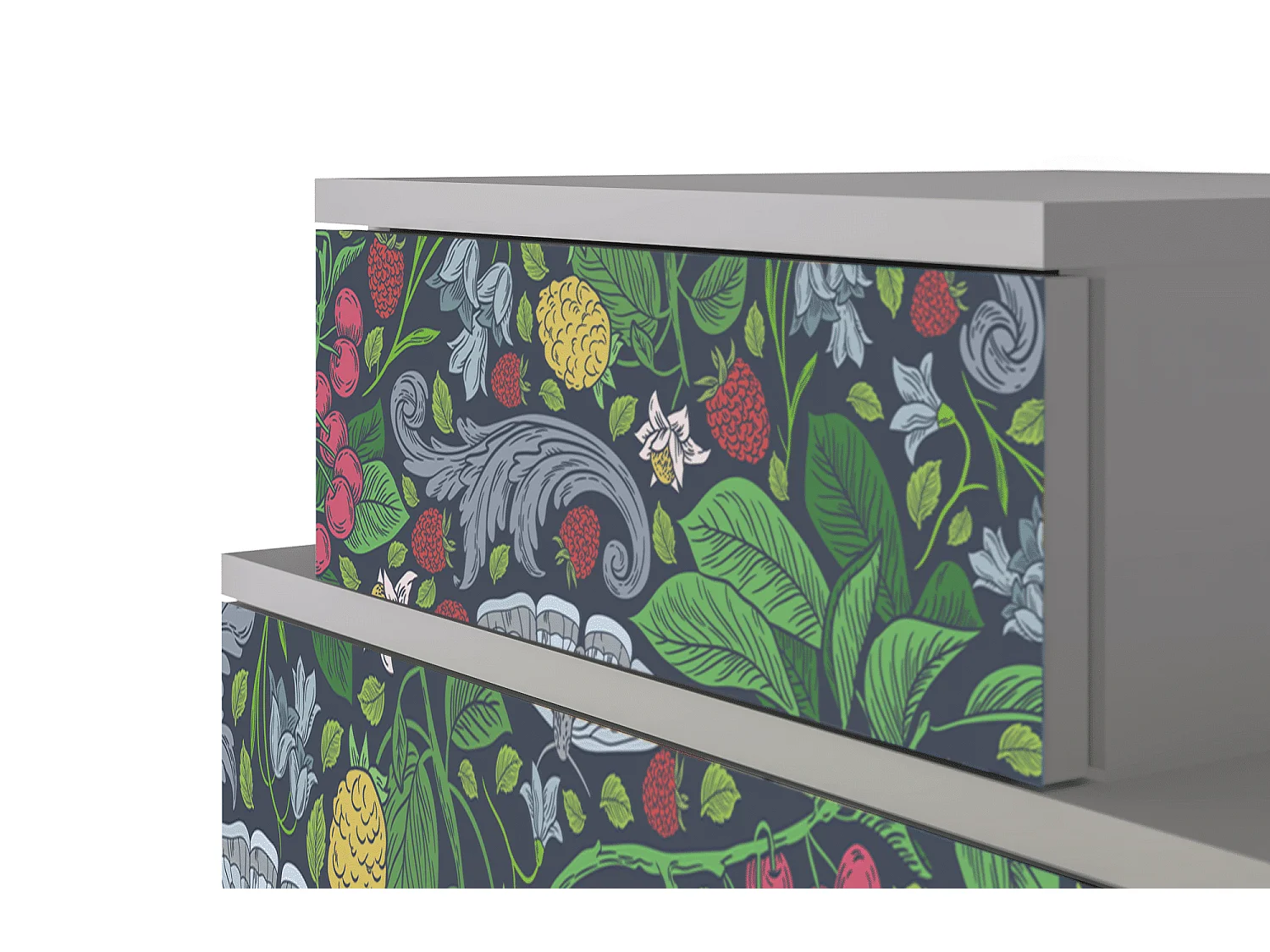 Table de nuit - 58х58х41 cm - NS1 - Summer Berries, Gris