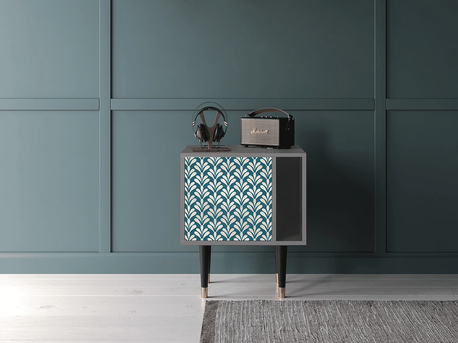 Nachtkastje - 57х69х48 cm - S2 - Milky Tears, Grijs