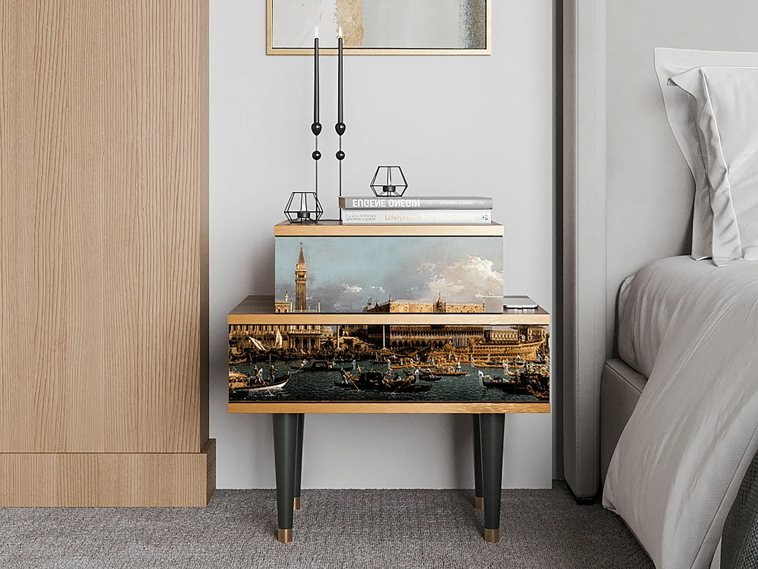 Table de nuit - 58х58х41 cm - NS1 - The Bucintoro, Noyer