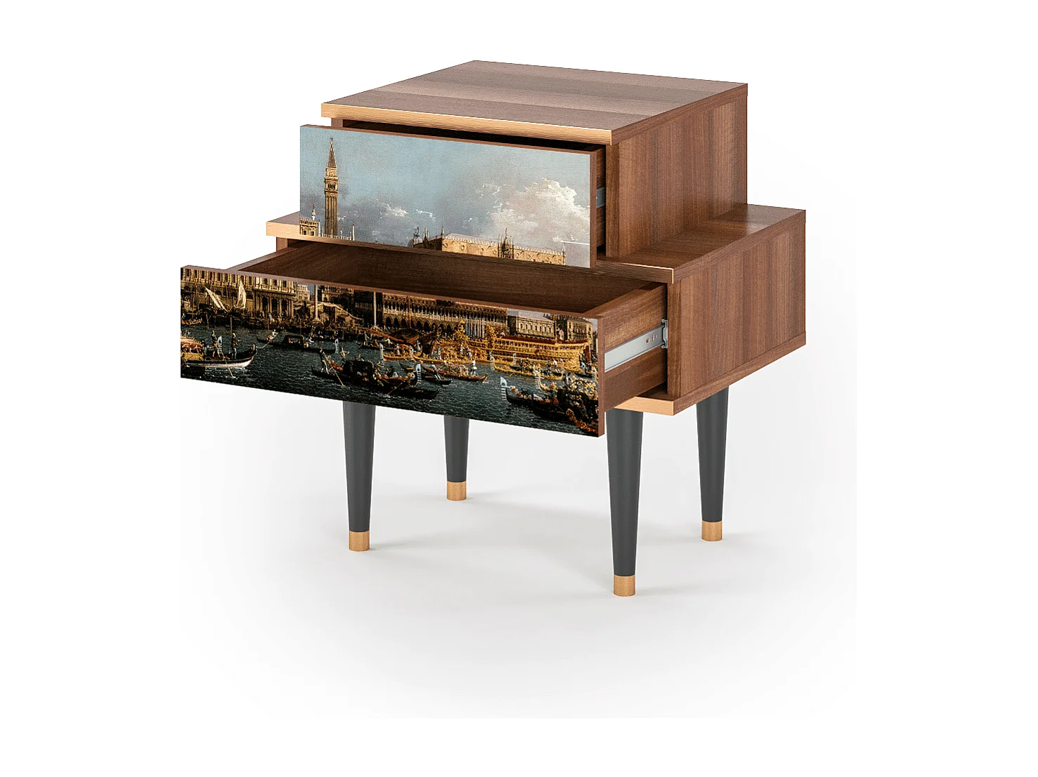 Table de nuit - 58х58х41 cm - NS1 - The Bucintoro, Noyer