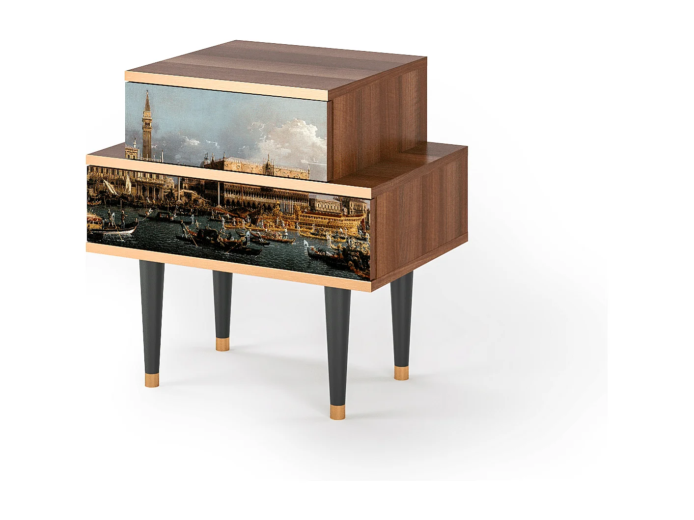 Nachtkastje - 58х58х41 cm - NS1 - The Bucintoro, Walnoot