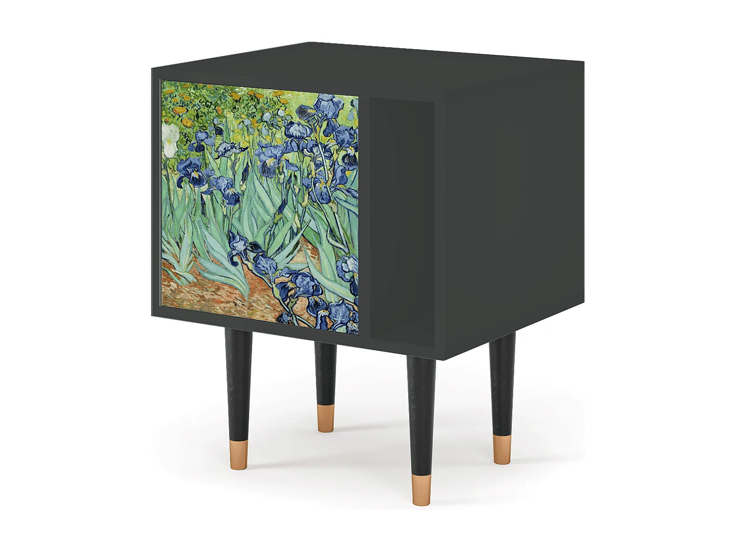 Nachtkastje - 57х69х48 cm - S2 - Irises , Antraciet