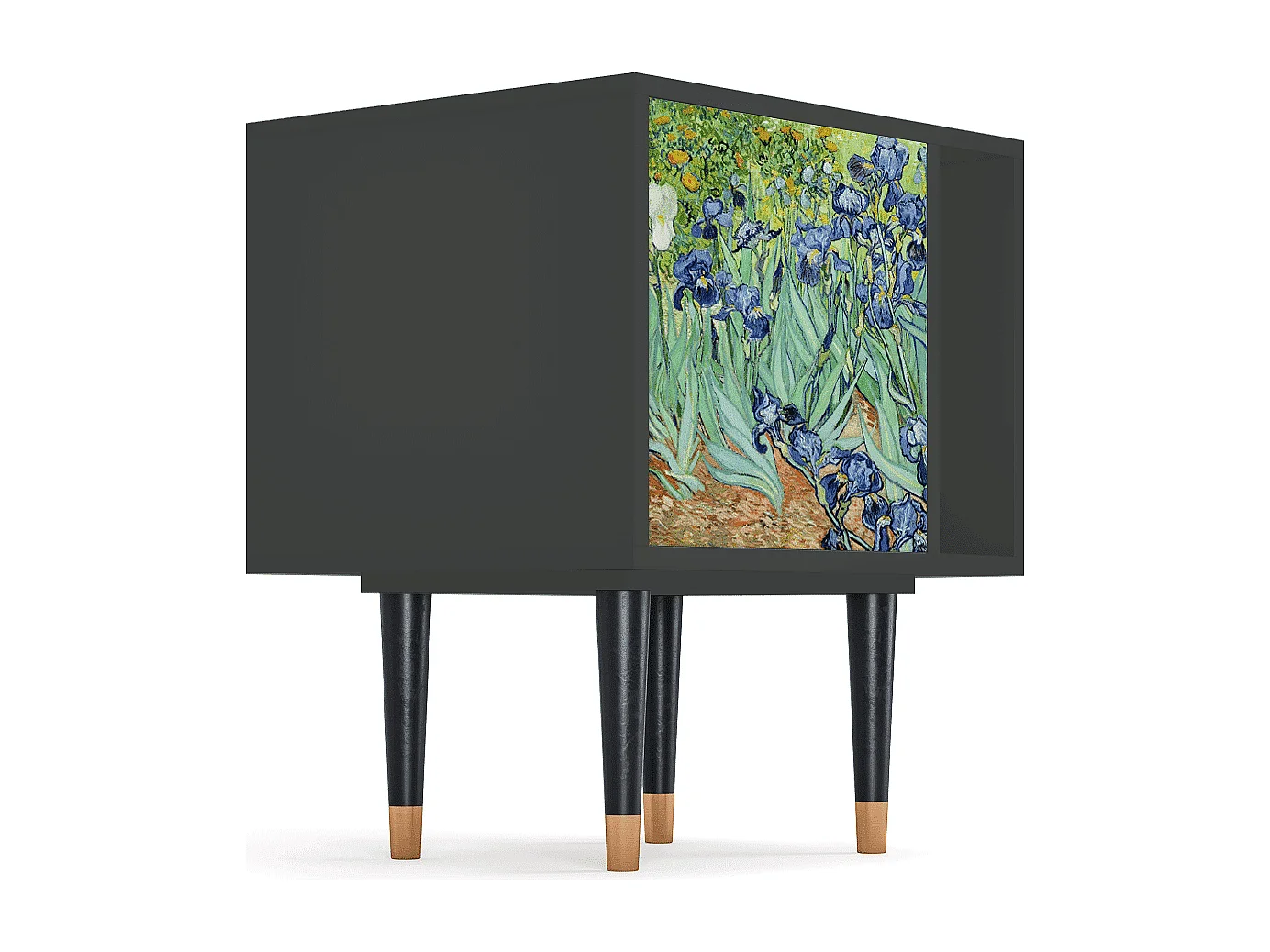 Table de nuit - 57х69х48 cm - S2 - Irises , Anthracite