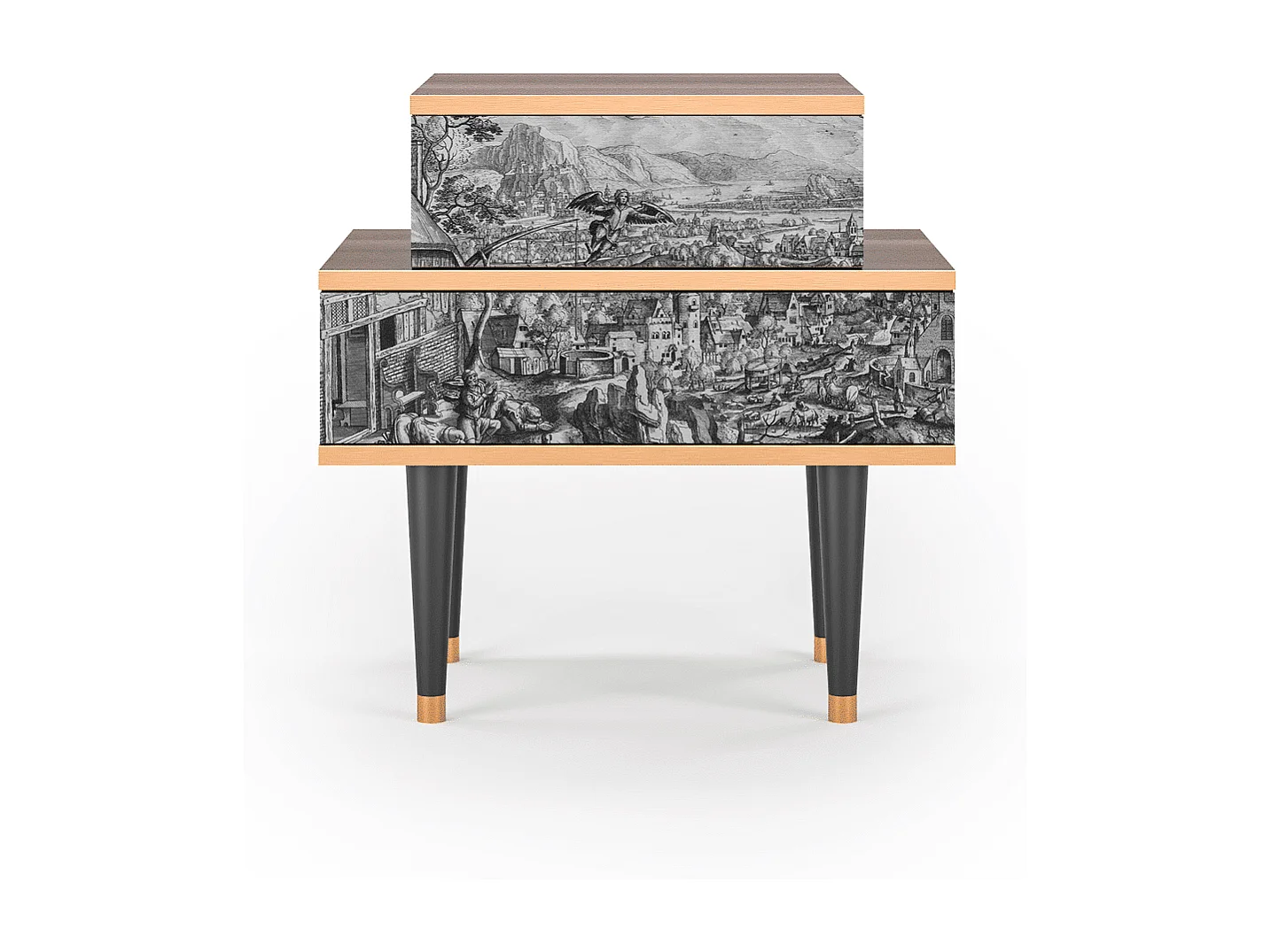 Table de nuit - 58х58х41 cm - NS1 - Departure, Noyer