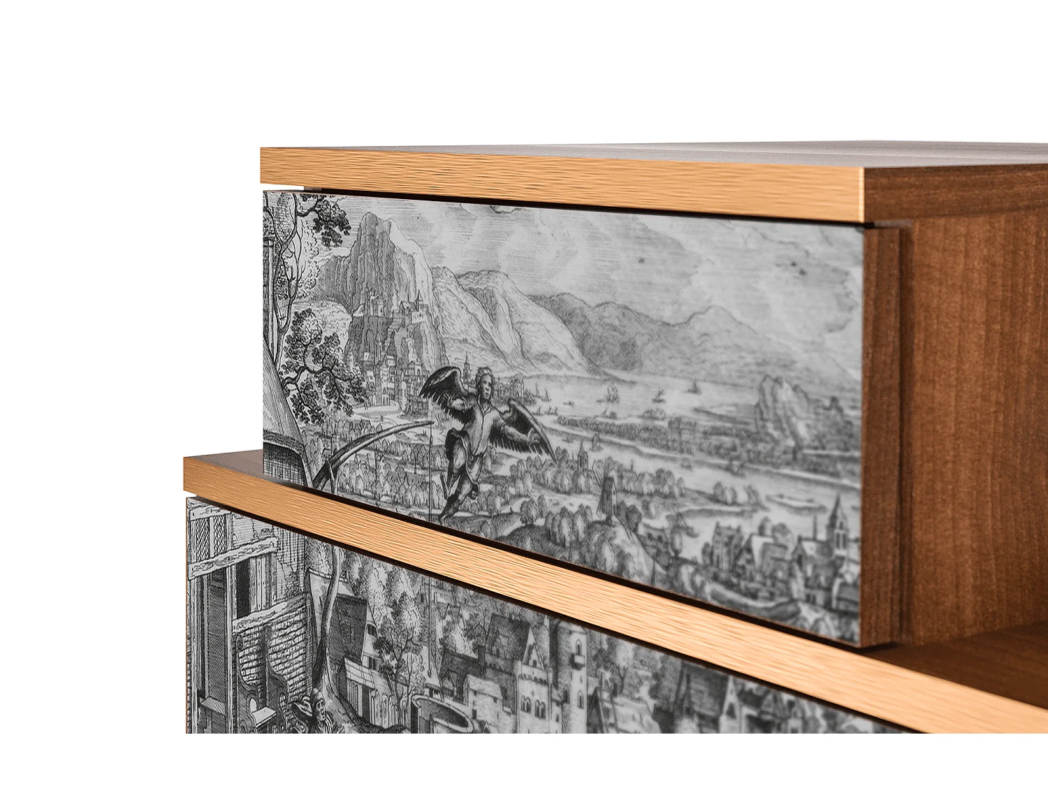 Table de nuit - 58х58х41 cm - NS1 - Departure, Noyer