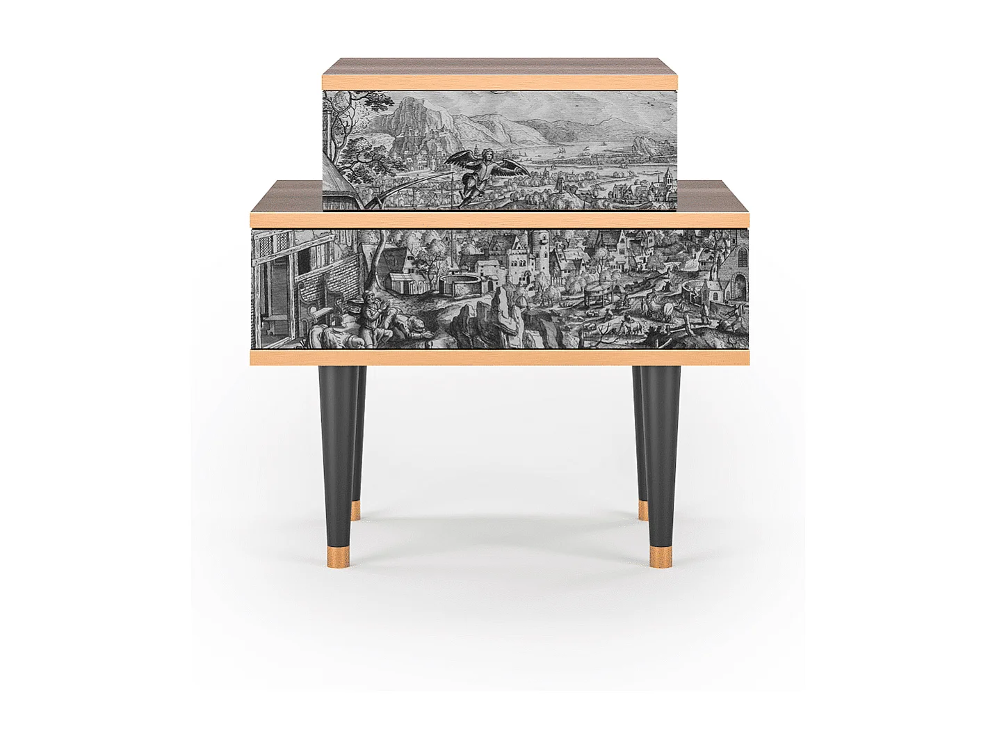 Table de nuit - 58х58х41 cm - NS1 - Departure, Noyer