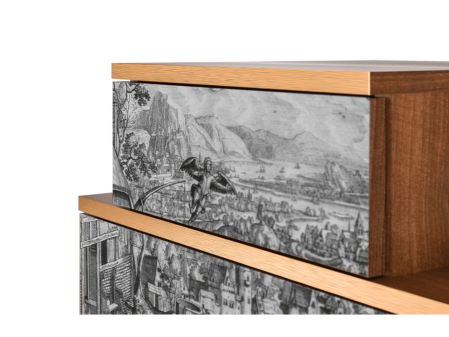 Table de nuit - 58х58х41 cm - NS1 - Departure, Noyer