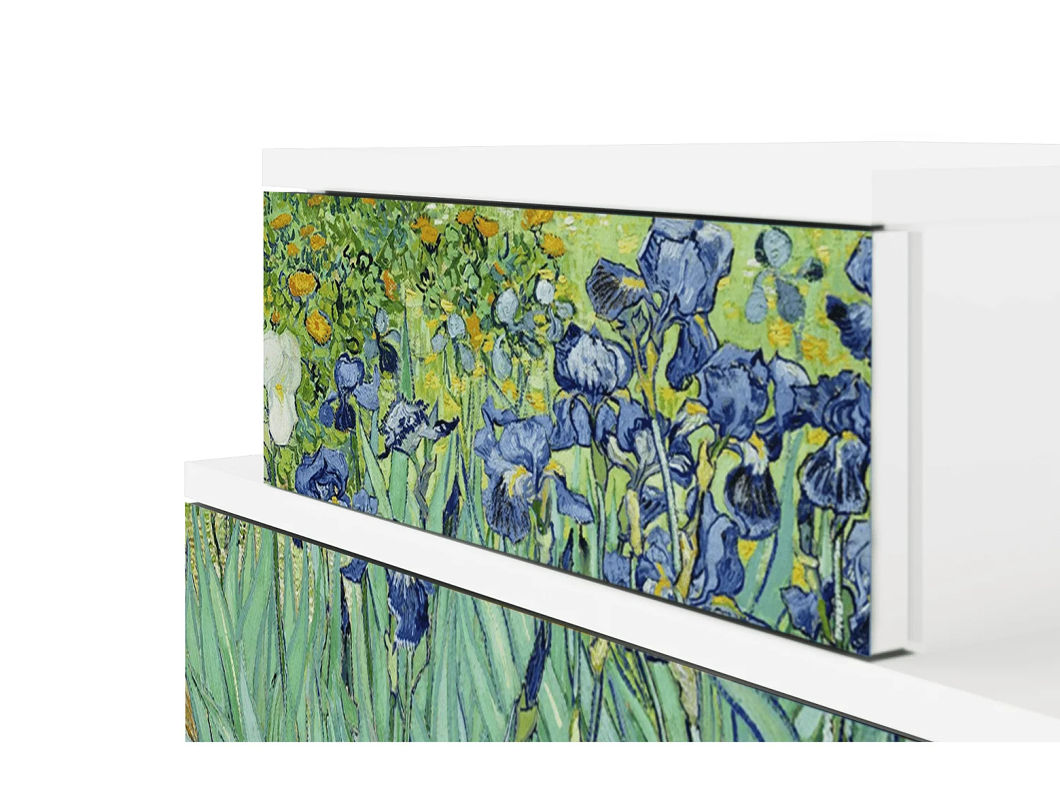 Comodino - 58х58х41 cm - NS1 - Irises , Bianco