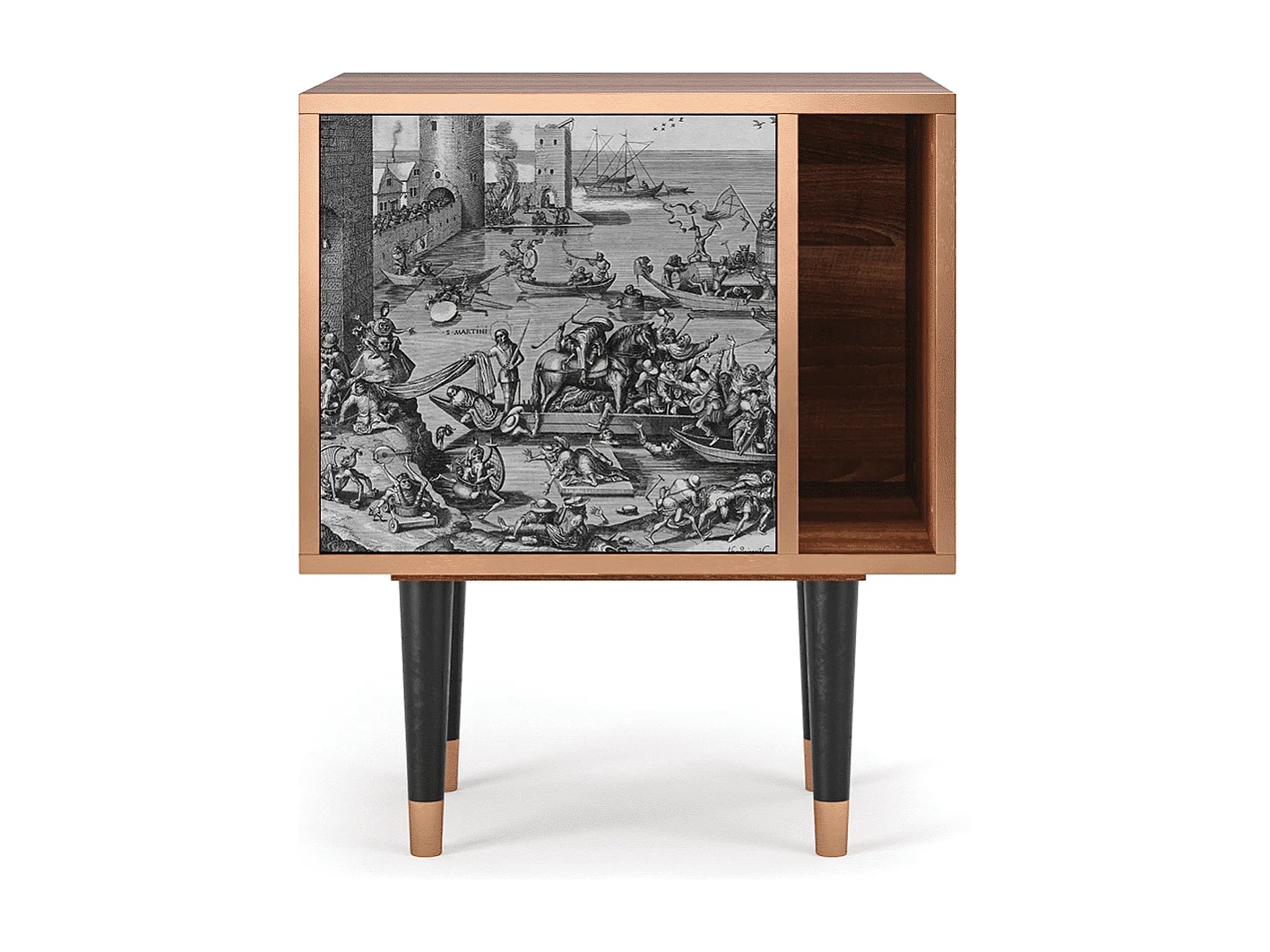 Table de nuit - 57х69х48 cm - S2 - Saint Martin, Noyer