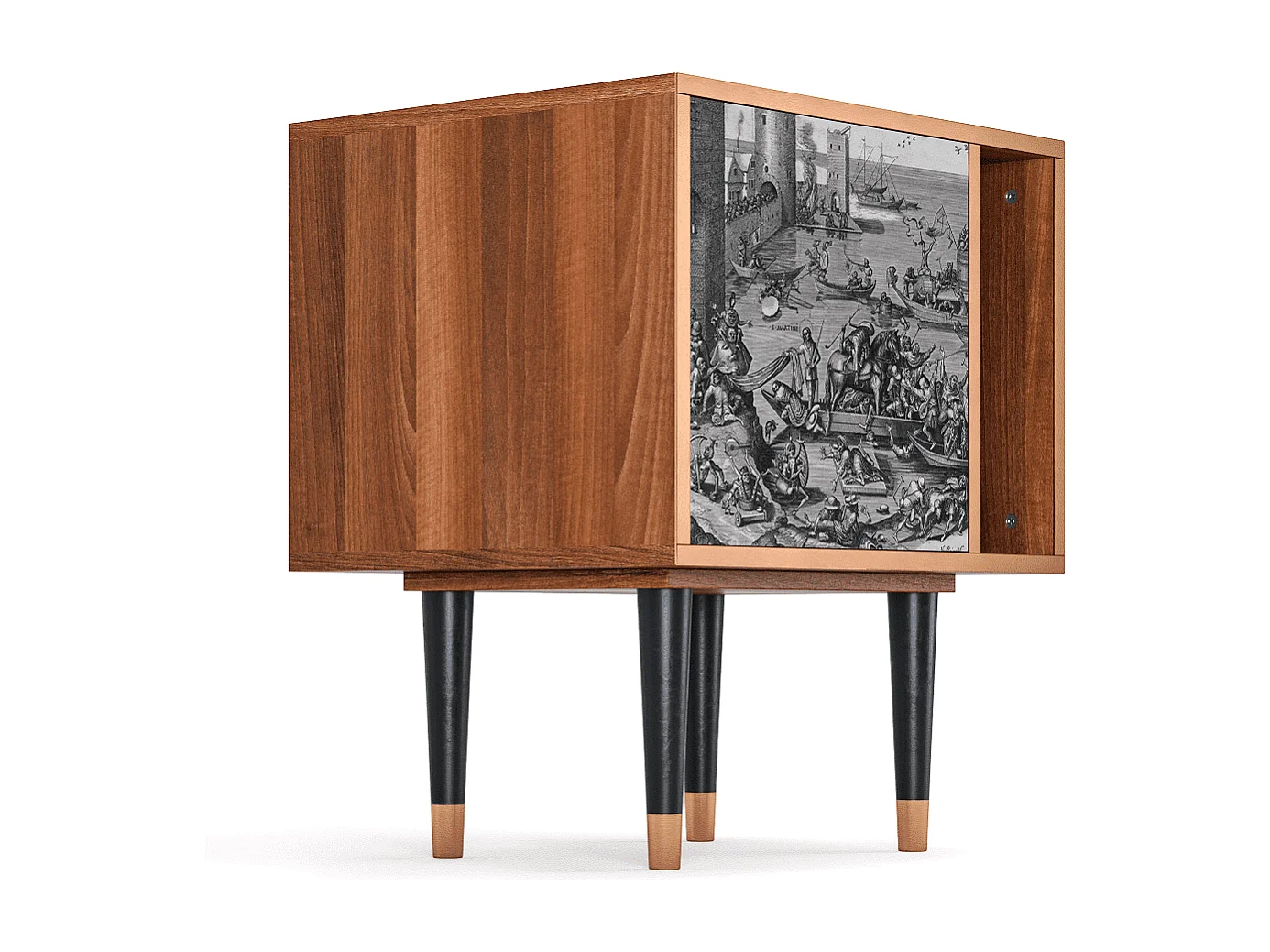 Stolik nocny - 57х69х48 cm - S2 - Saint Martin, Orzech