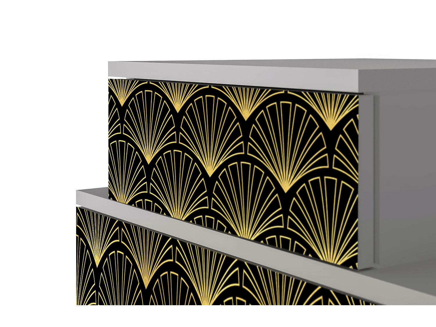 Stolik nocny - 58х58х41 cm - NS1 - Bird of Juno, Szary