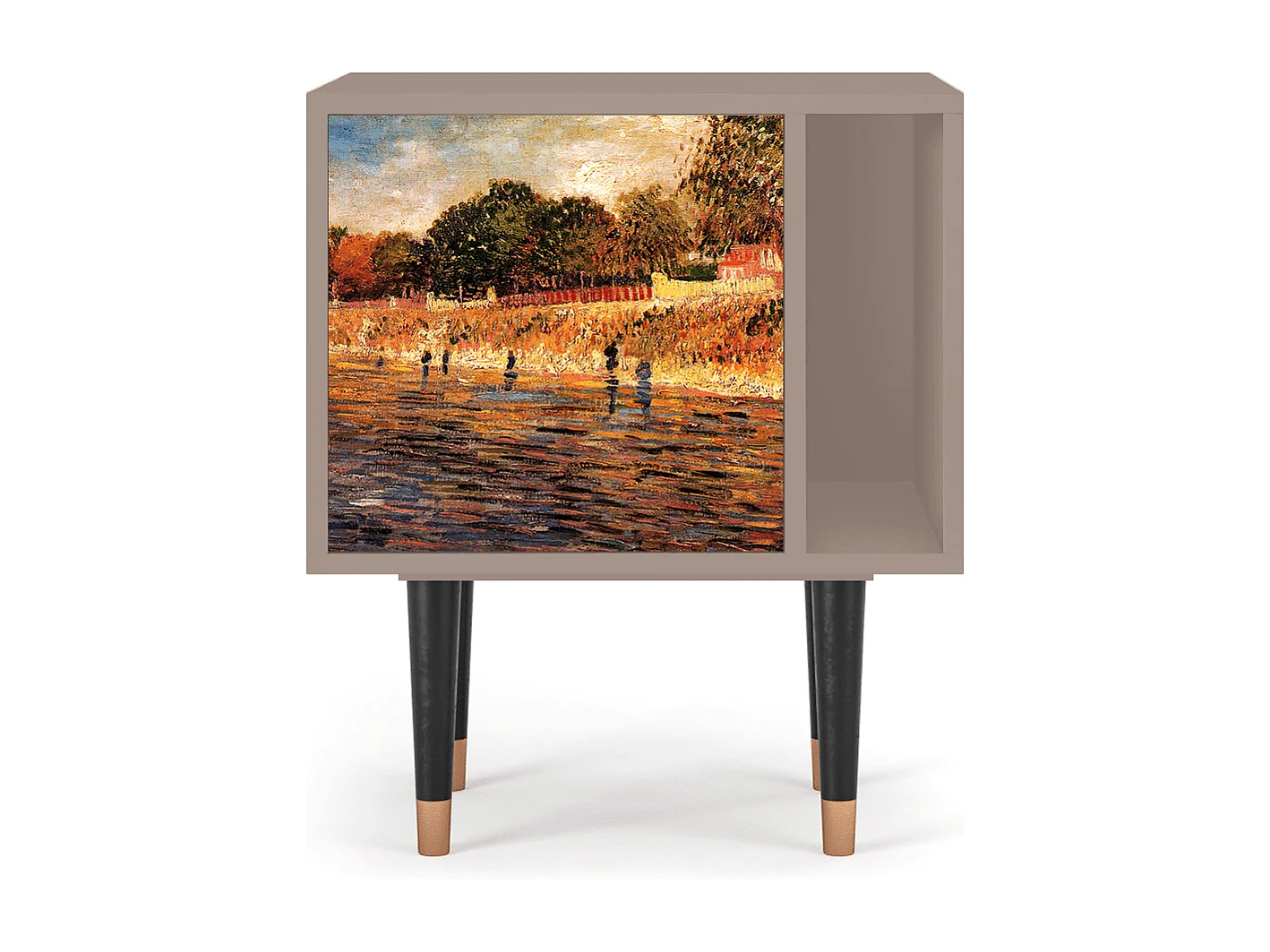 Table de nuit - 57х69х48 cm - S2 - The Banks, Latte