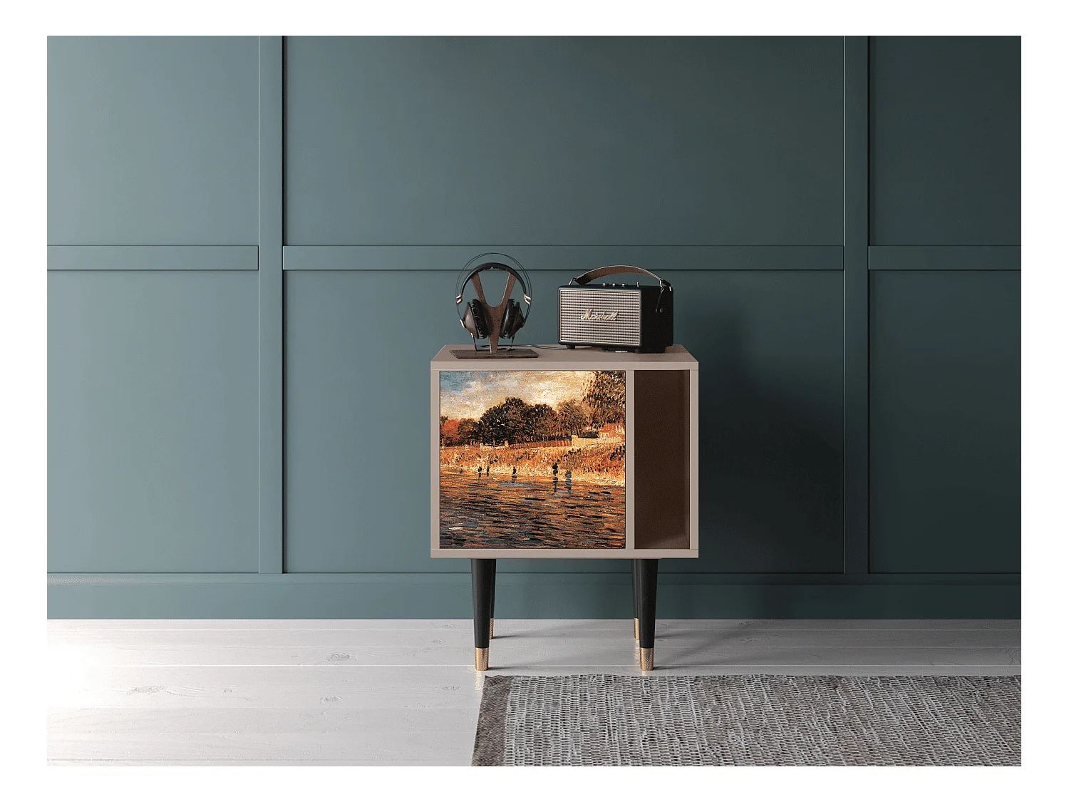 Table de nuit - 57х69х48 cm - S2 - The Banks, Latte