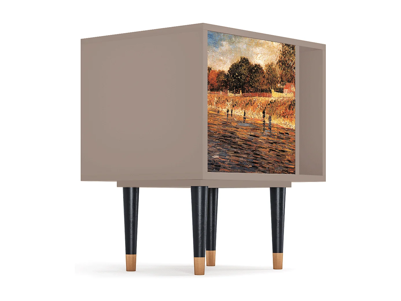 Stolik nocny - 57х69х48 cm - S2 - The Banks, Latte