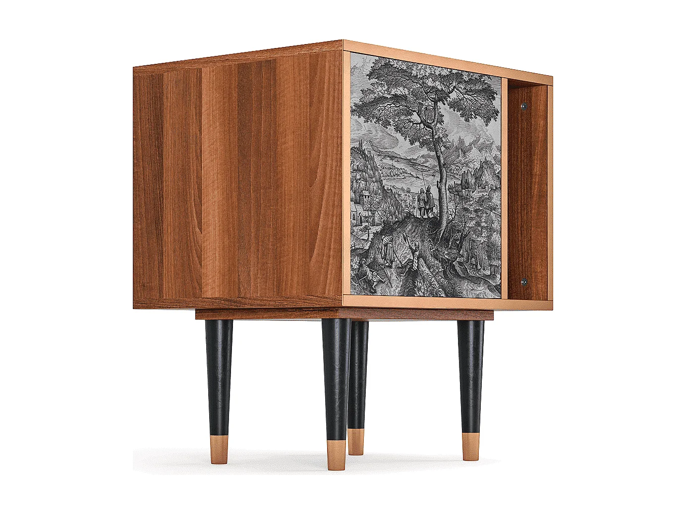 Table de nuit - 57х69х48 cm - S2 - Milites Requiescentes, Noyer