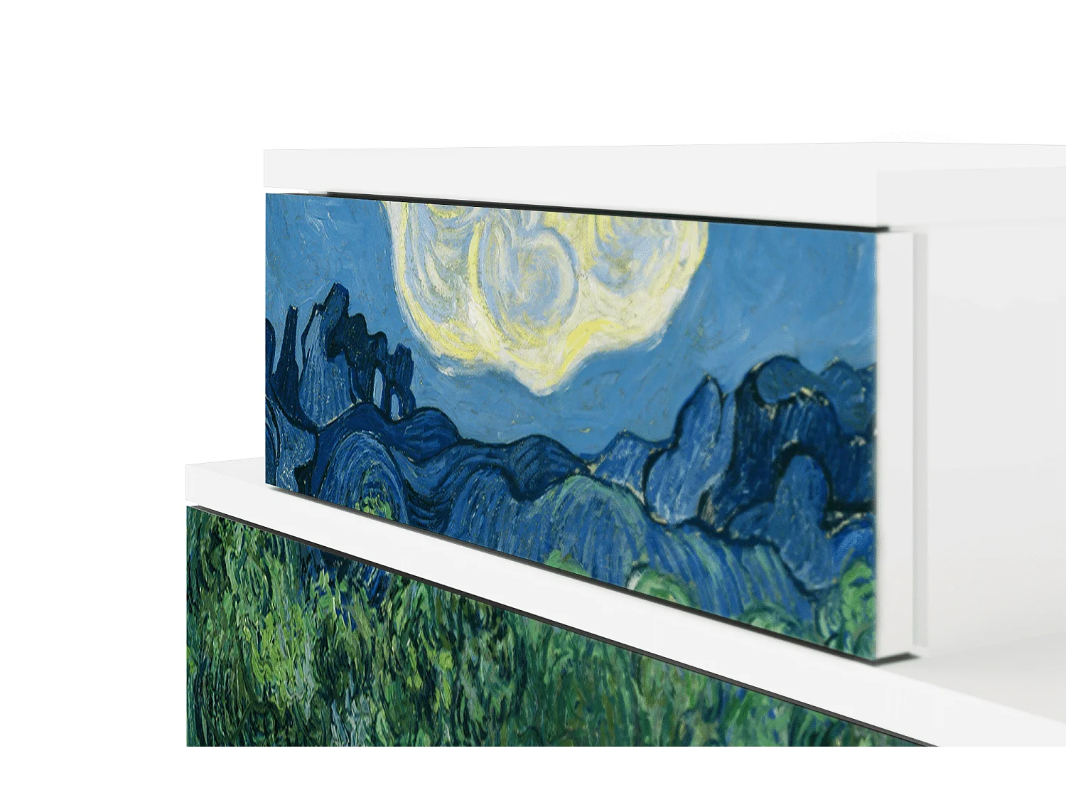 Stolik nocny - 58х58х41 cm - NS1 - The Oil Trees, Biały