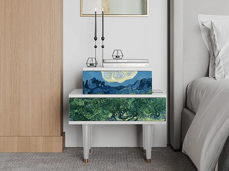 Table de nuit - 58х58х41 cm - NS1 - The Oil Trees, Blanc