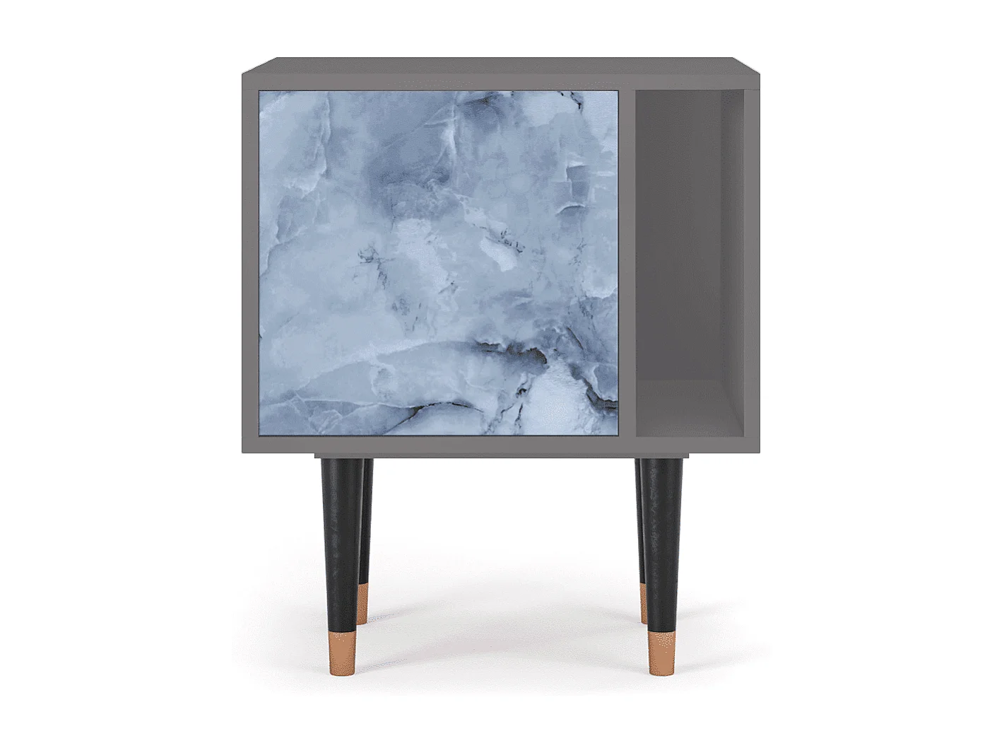 Mesita de noche - 57х69х48 cm - S2 - Feather Ice, Gris