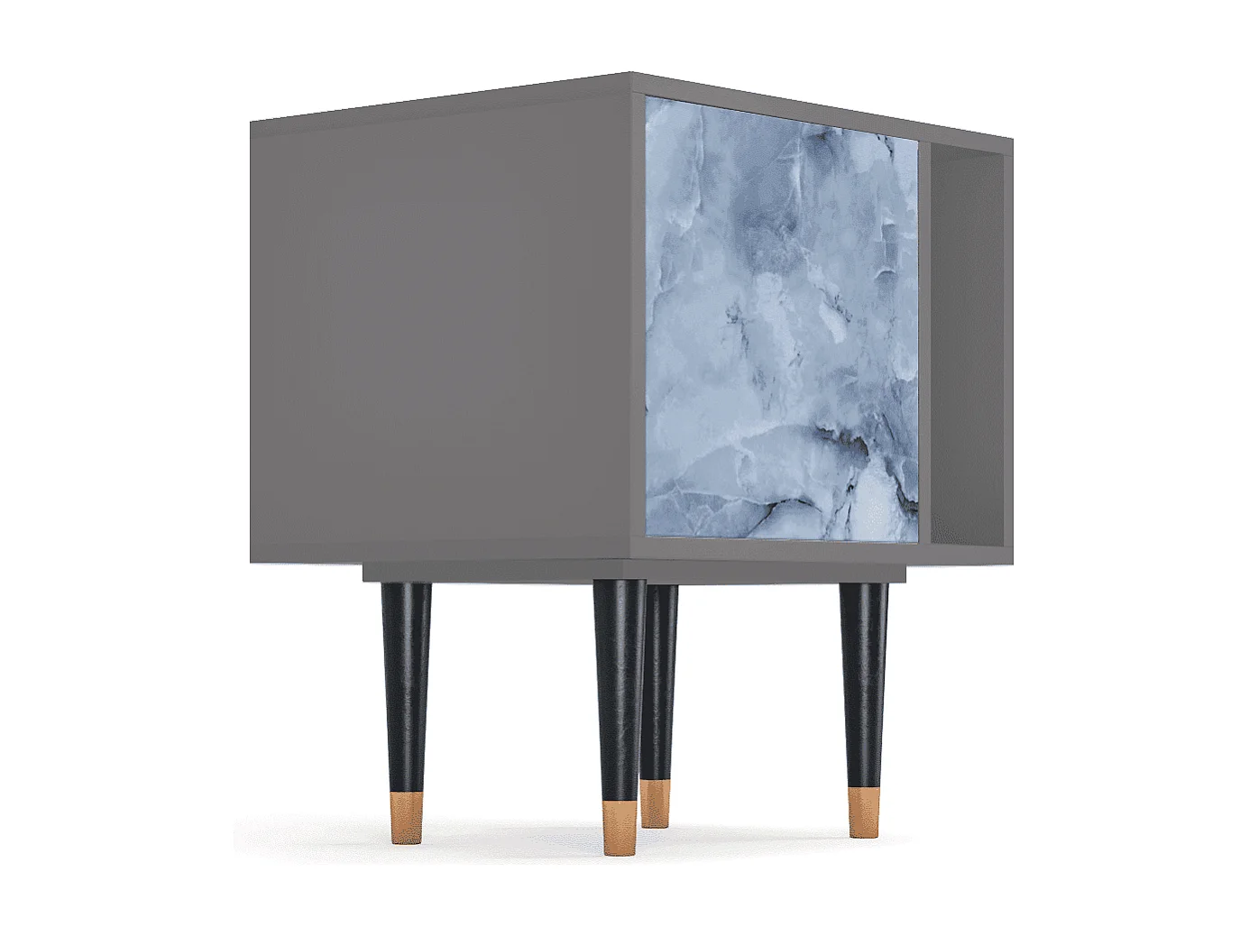 Mesita de noche - 57х69х48 cm - S2 - Feather Ice, Gris