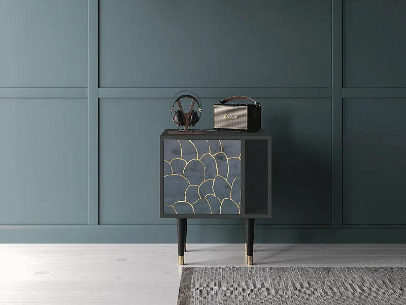 Stolik nocny - 57х69х48 cm - S2 - Blue Lagoon, Antracyt