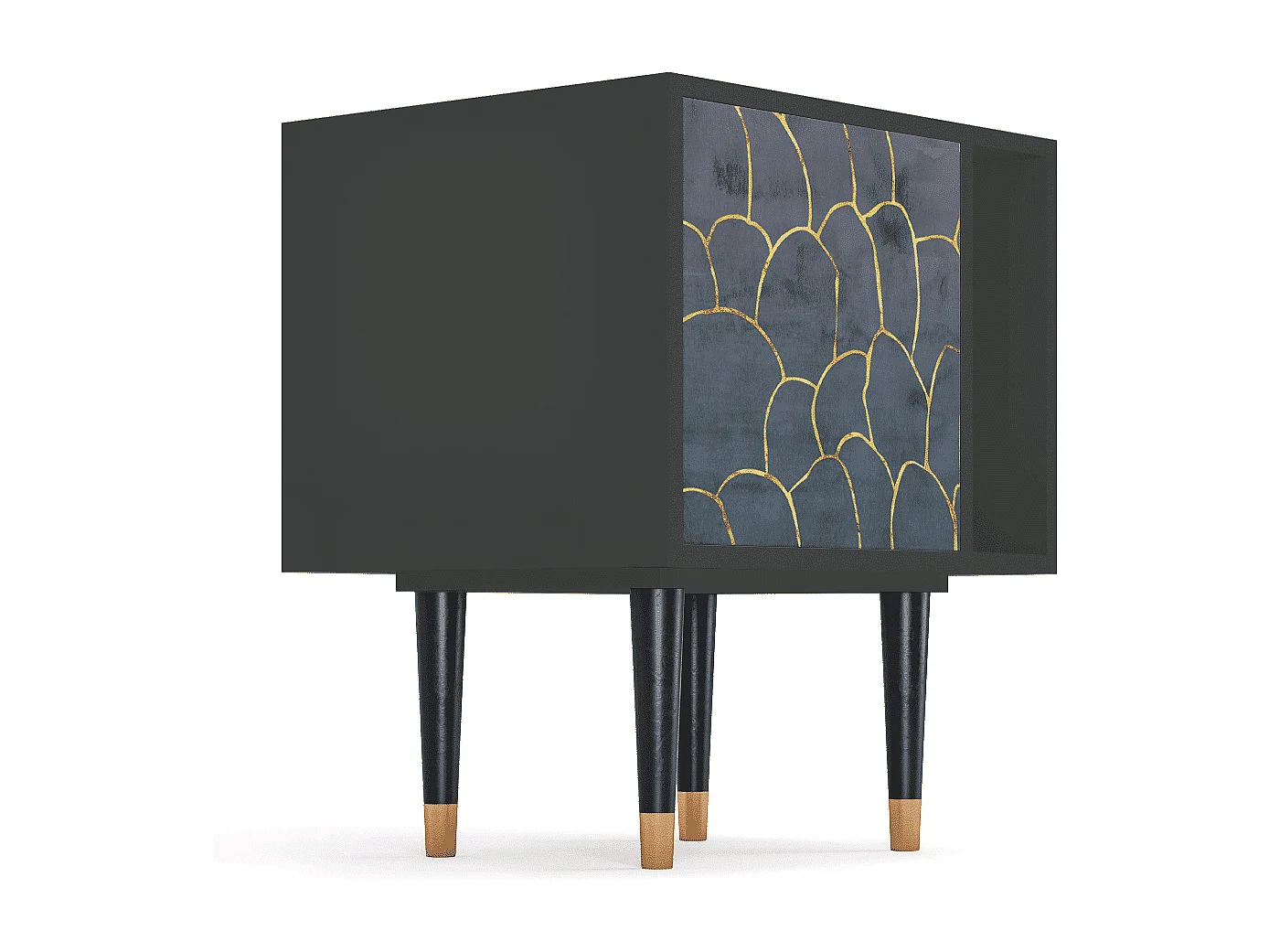 Table de nuit - 57х69х48 cm - S2 - Blue Lagoon, Anthracite