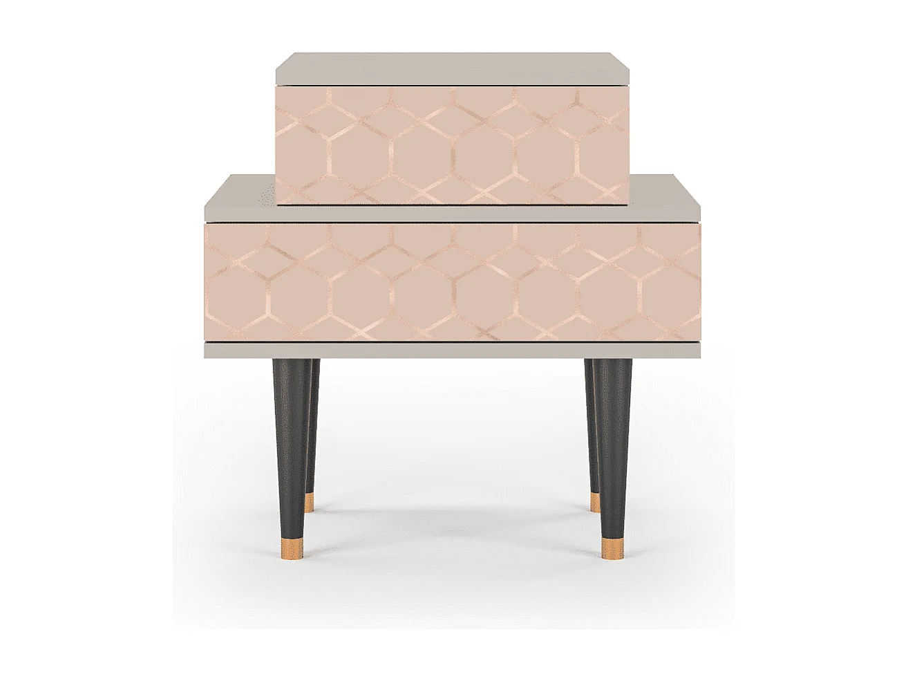 Nachtkastje - 58х58х41 cm - NS1 - Rose Honeycomb, Zand