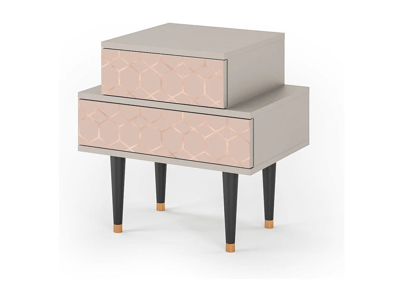 Nachtkastje - 58х58х41 cm - NS1 - Rose Honeycomb, Zand