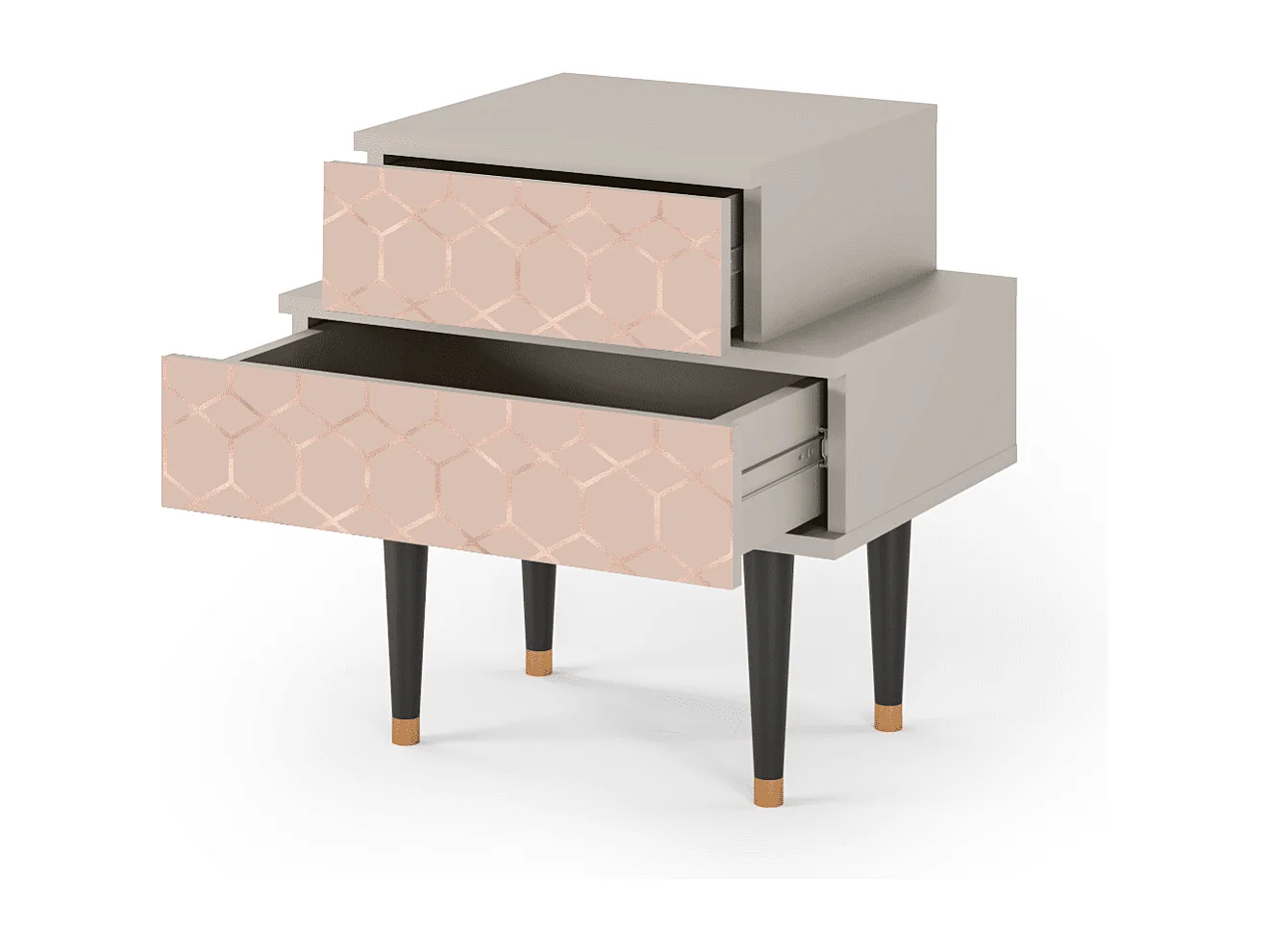 Nachtkastje - 58х58х41 cm - NS1 - Rose Honeycomb, Zand