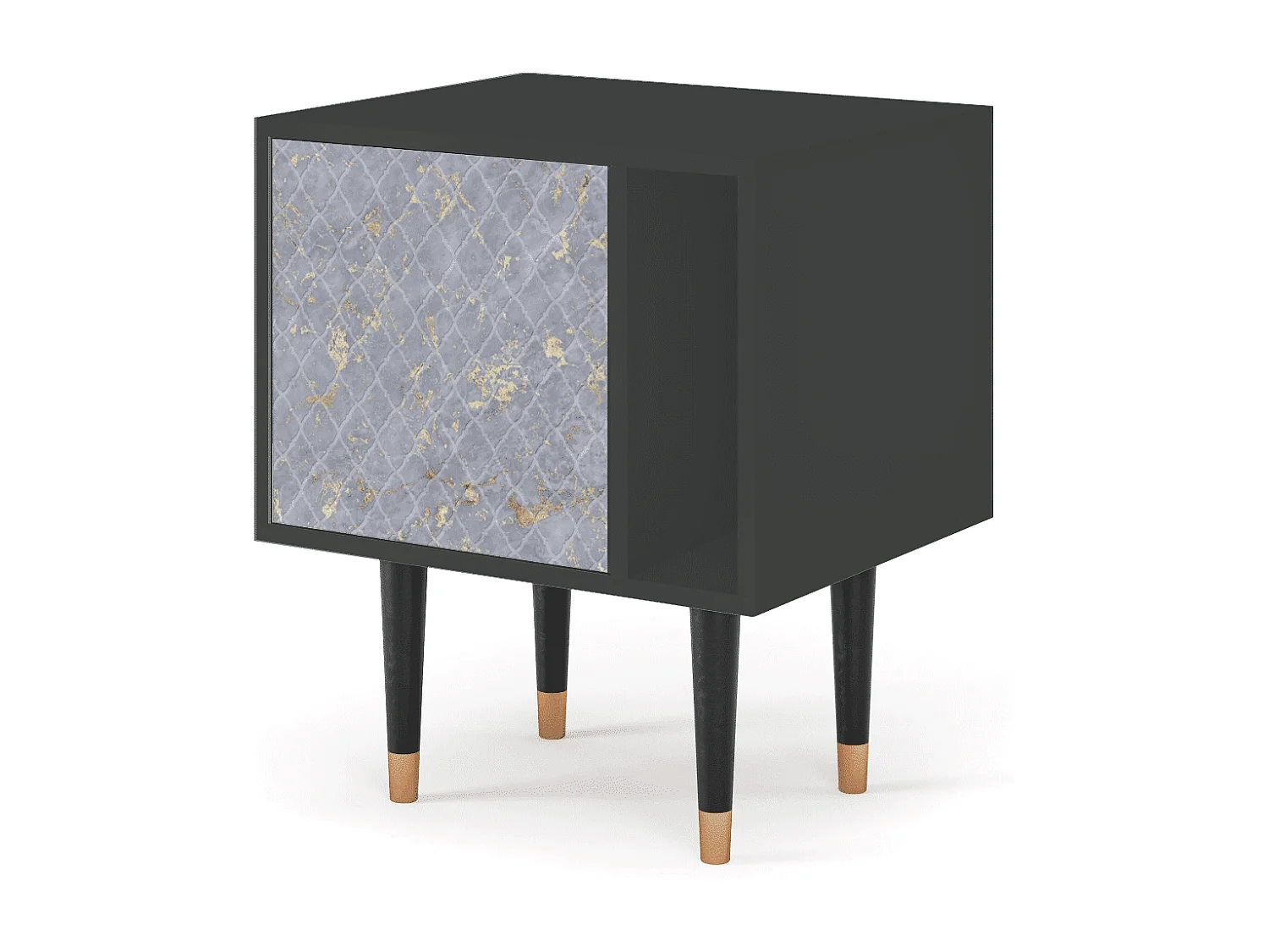 Mesita de noche - 57х69х48 cm - S2 - Golden Smoke, Antracita