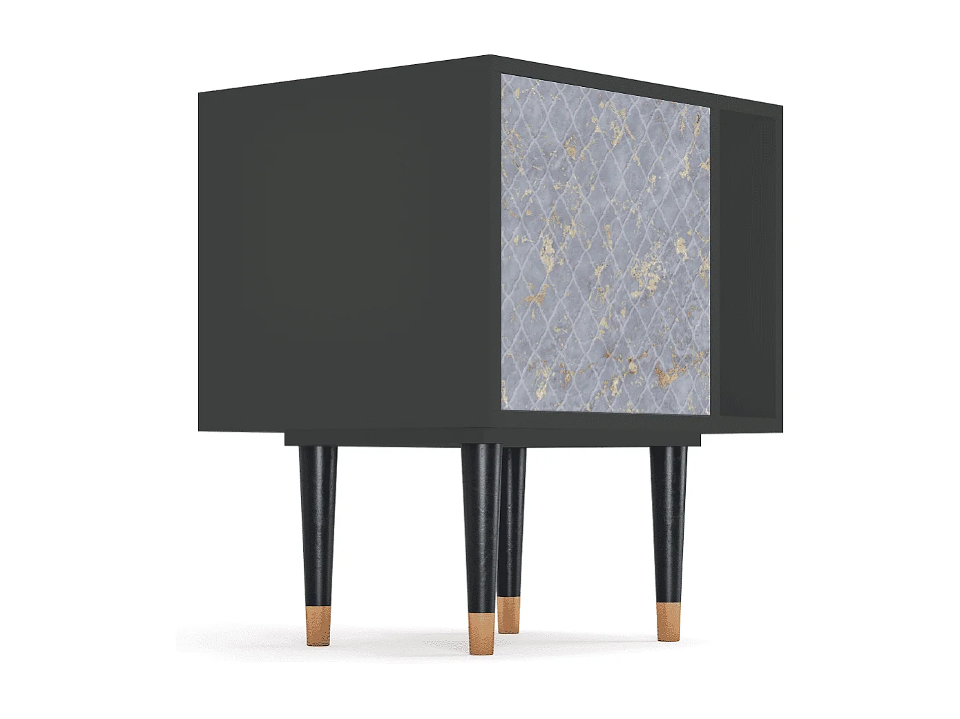 Mesita de noche - 57х69х48 cm - S2 - Golden Smoke, Antracita