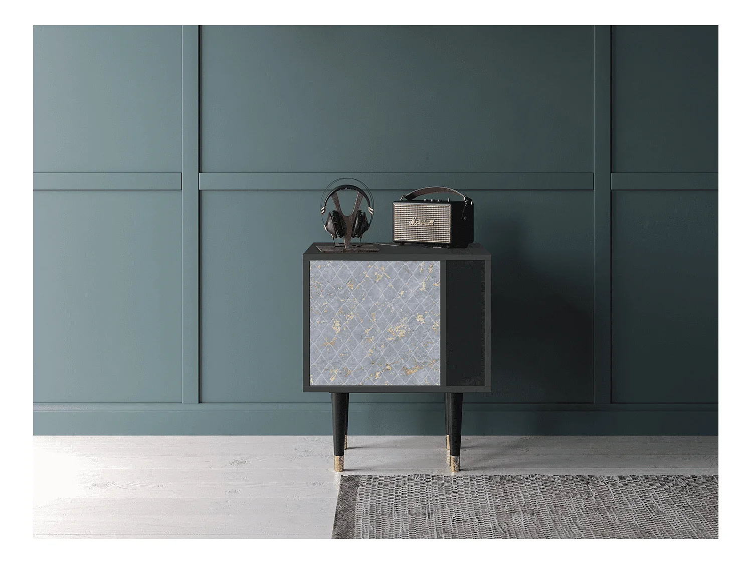 Table de nuit - 57х69х48 cm - S2 - Golden Smoke, Anthracite