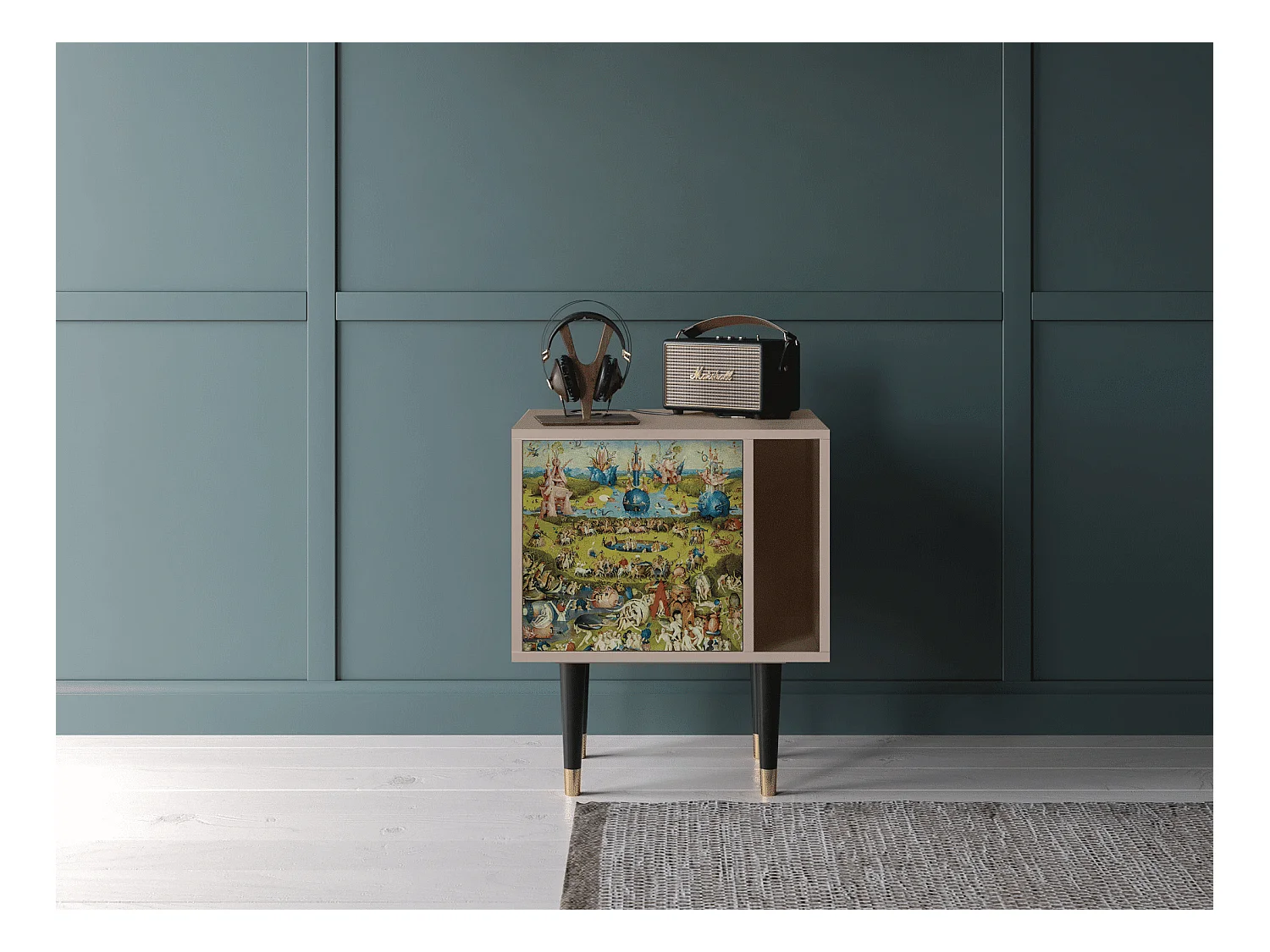 Mesita de noche - 57х69х48 cm - S2 - The Garden 2 by Bosch, Latte