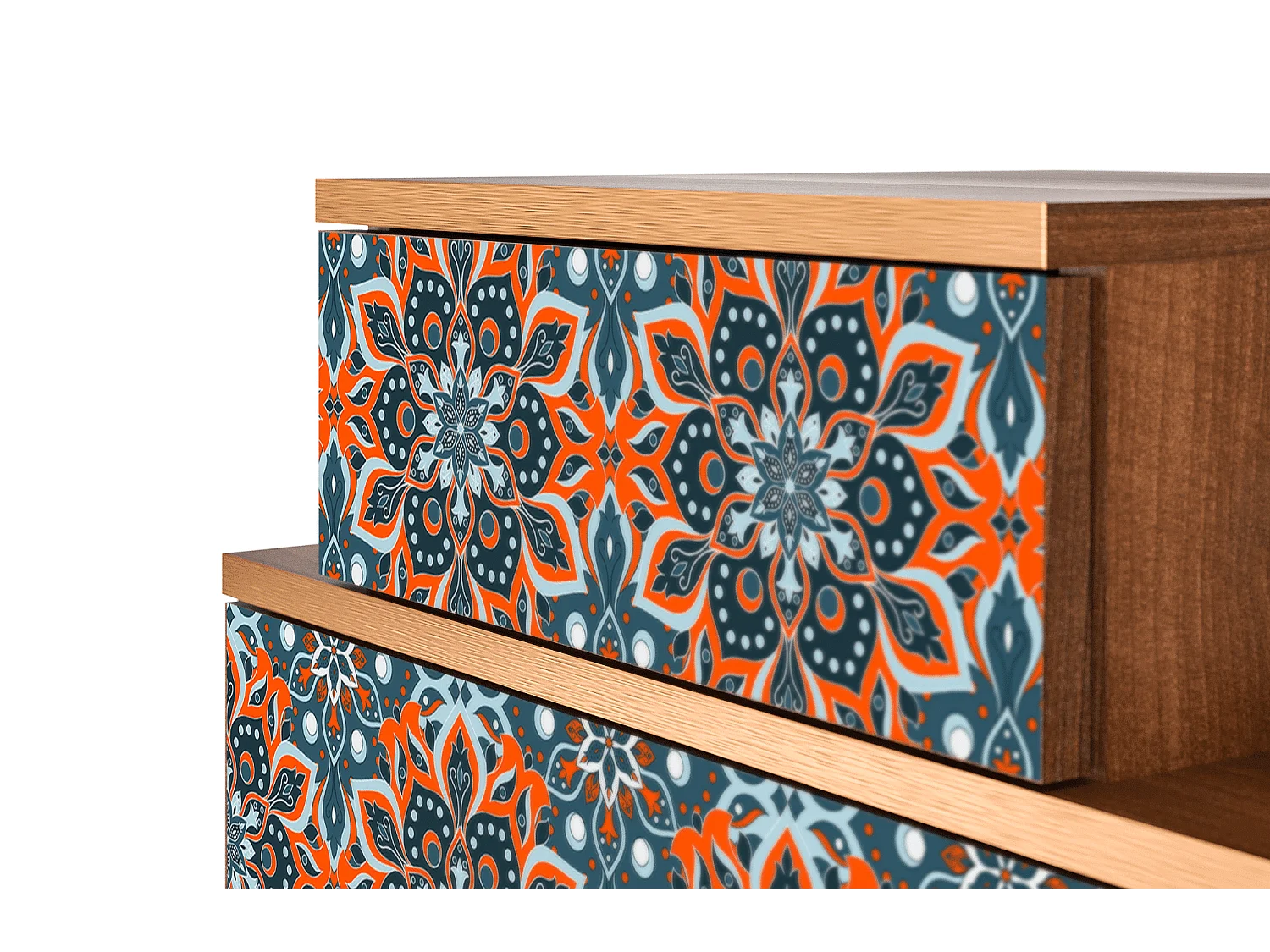 Comodino - 58х58х41 cm - NS1 - Fire Beetle, Noce