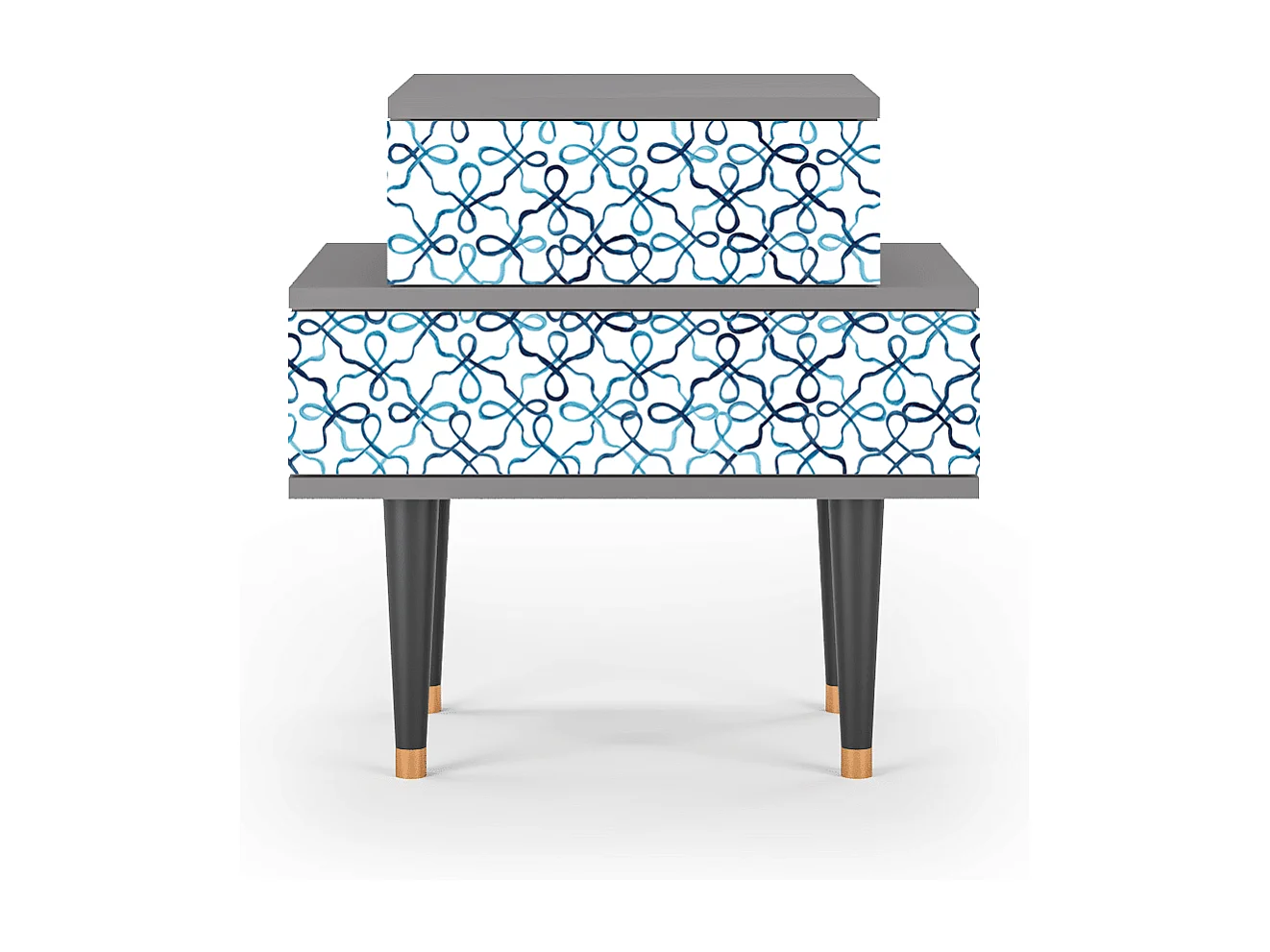 Nachtkastje - 58х58х41 cm - NS1 - Marine Strings, Grijs