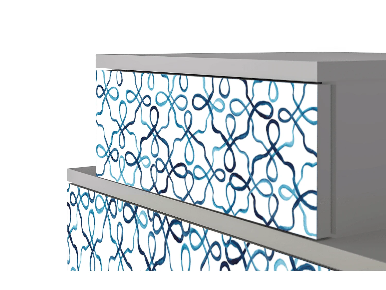 Nachtkastje - 58х58х41 cm - NS1 - Marine Strings, Grijs