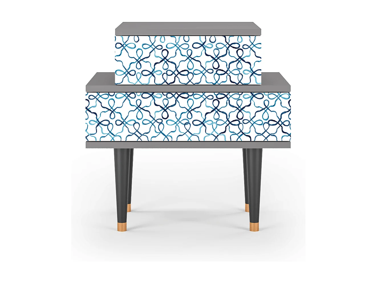 Criado-mudo - 58х58х41 cm - NS1 - Marine Strings, Cinza