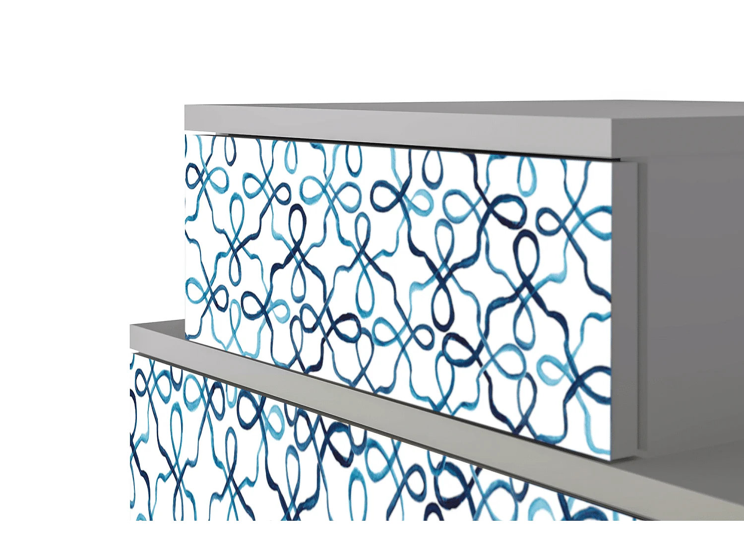 Criado-mudo - 58х58х41 cm - NS1 - Marine Strings, Cinza