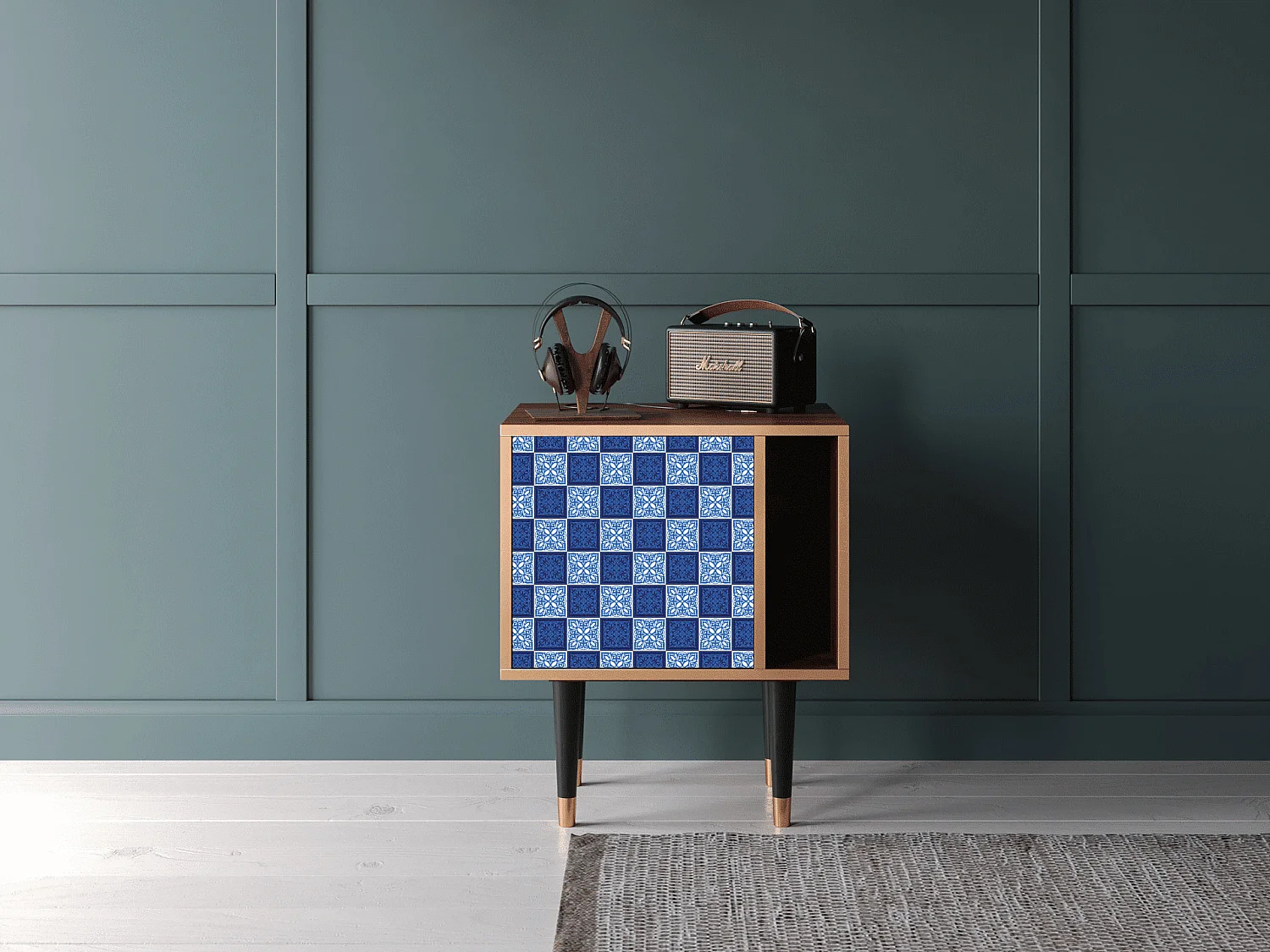 Table de nuit - 57х69х48 cm - S2 - Light Path, Noyer