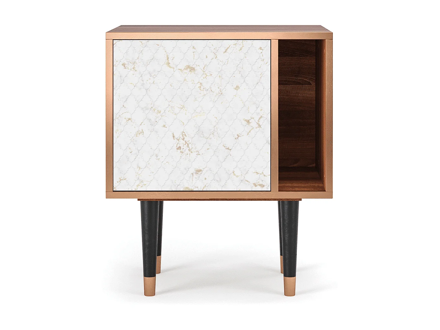 Stolik nocny - 57х69х48 cm - S2 - Sweet Cotton, Orzech