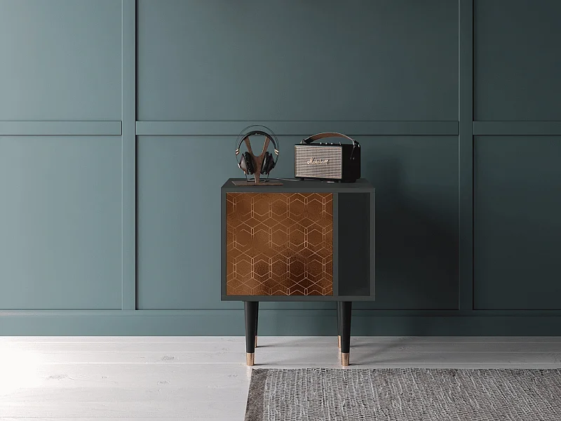 Stolik nocny - 57х69х48 cm - S2 - Chocolate Bar, Antracyt