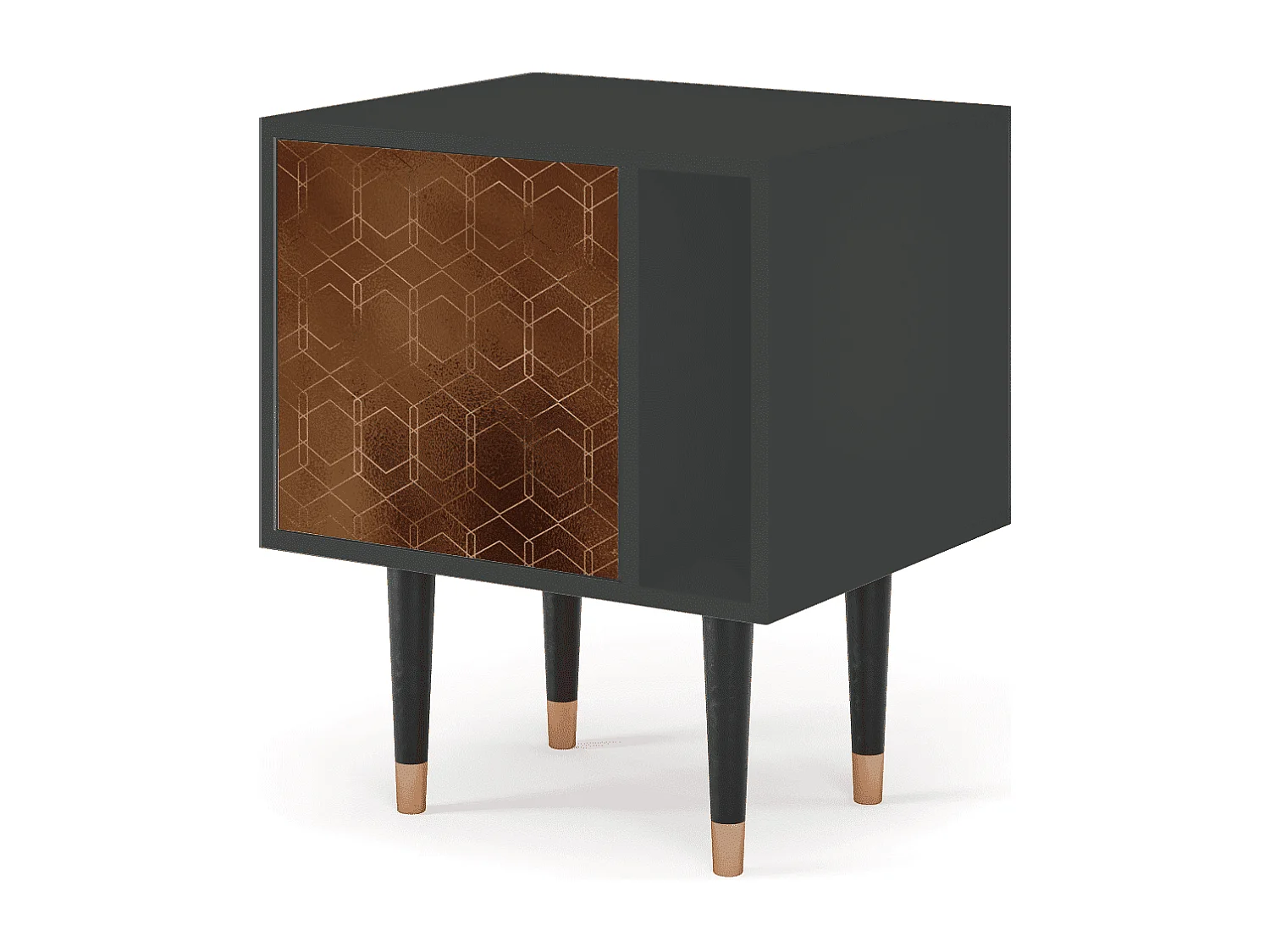 Table de nuit - 57х69х48 cm - S2 - Chocolate Bar, Anthracite