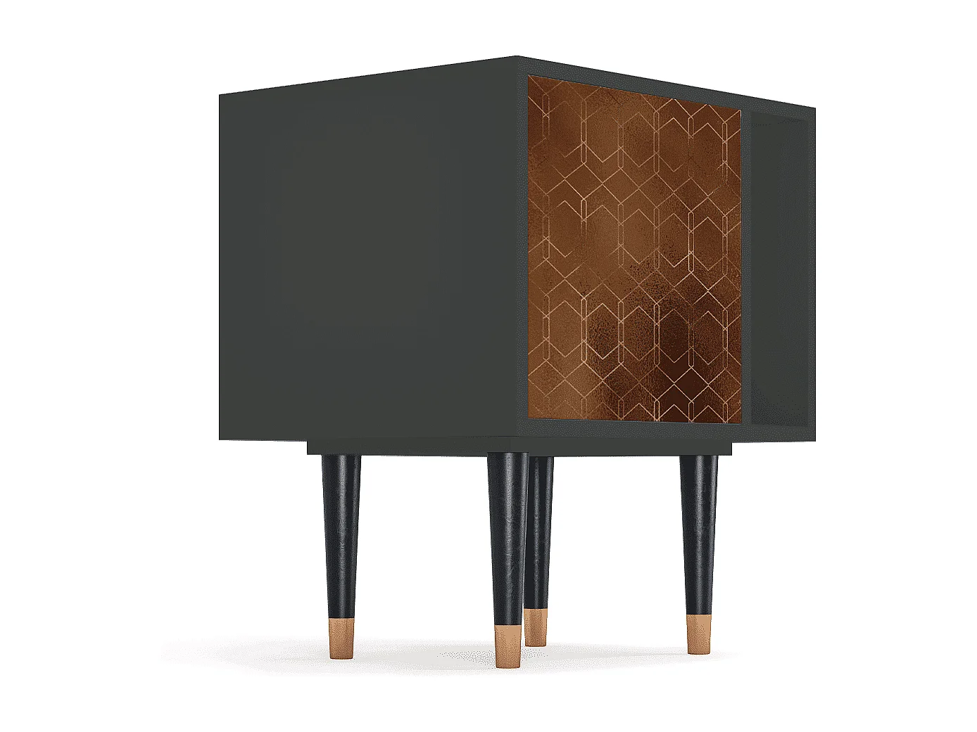 Table de nuit - 57х69х48 cm - S2 - Chocolate Bar, Anthracite