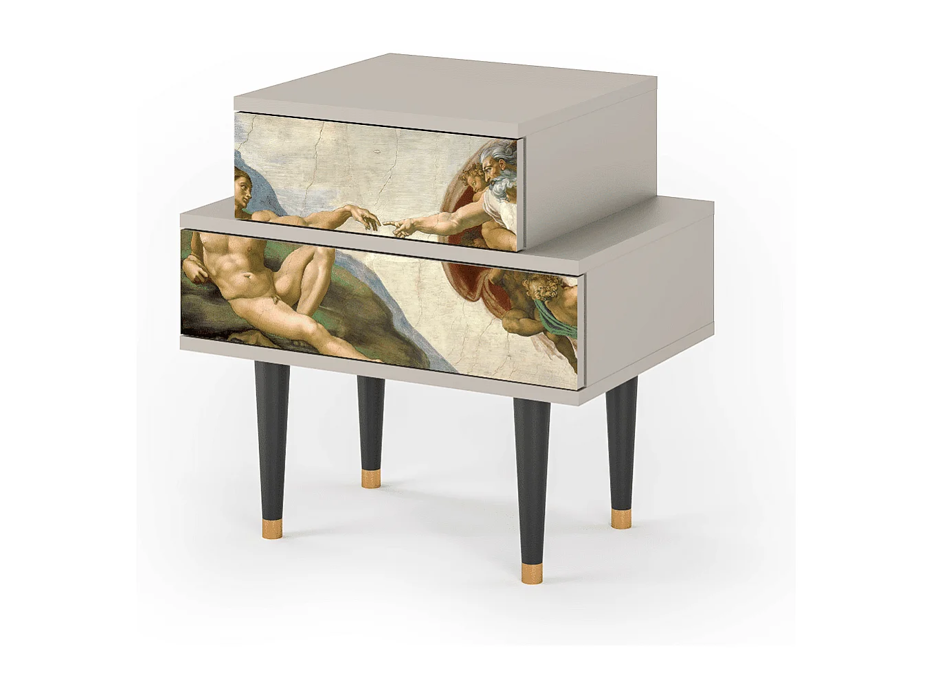 Comodino - 58х58х41 cm - NS1 - The Creation of Adam, Sabbia