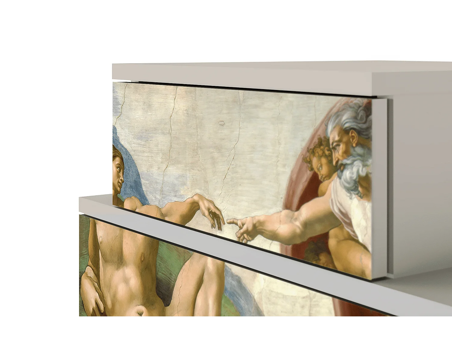 Comodino - 58х58х41 cm - NS1 - The Creation of Adam, Sabbia